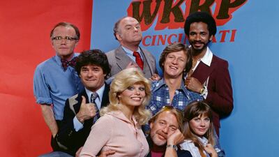 WKRP in Cincinnati staff together at the radio station