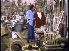 Wide exterior view of the Sanford and Son junkyard