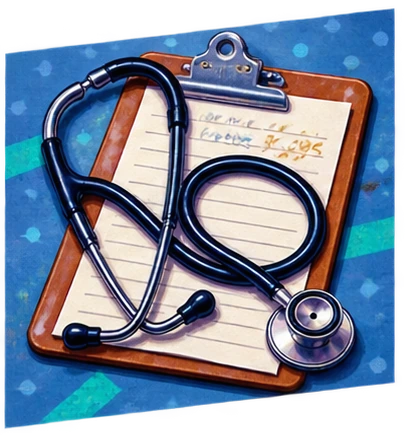 1990s TV drama stethoscope graphic
