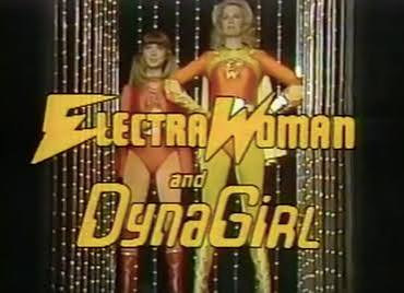 Electra Woman and Dyna Girl in their 1970s live-action series