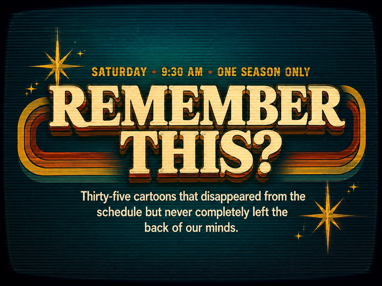 Retro 1970s television title card reading Remember This?