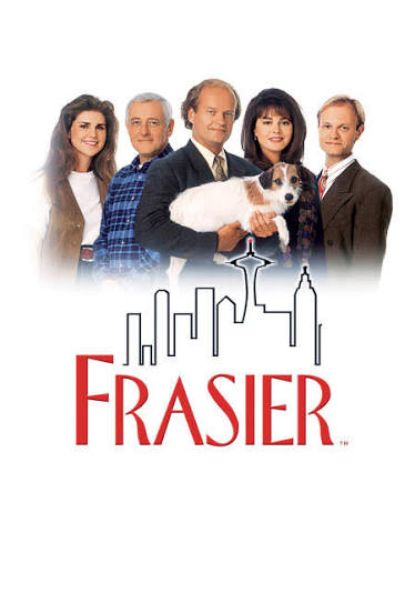 Frasier 1990s sitcom cast and logo