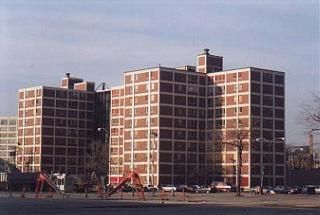 Exterior view associated with the Chicago housing project setting of Good Times