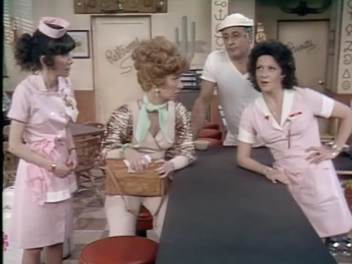 Alice and the staff inside Mel's Diner