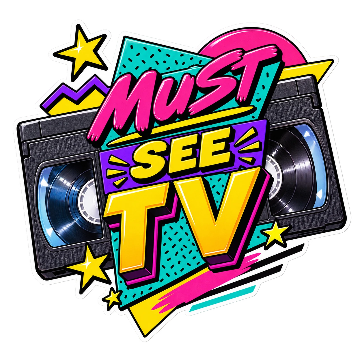 Retro Must See TV VHS sticker