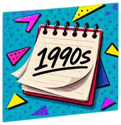 1990s TV shows by year retro calendar
