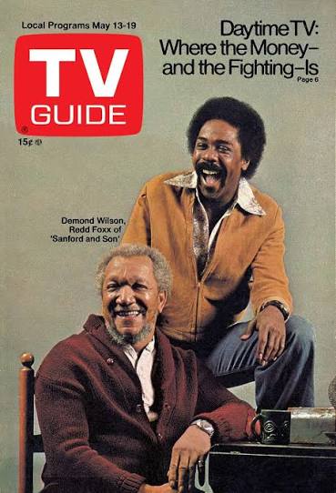 Vintage TV Guide cover featuring Sanford and Son