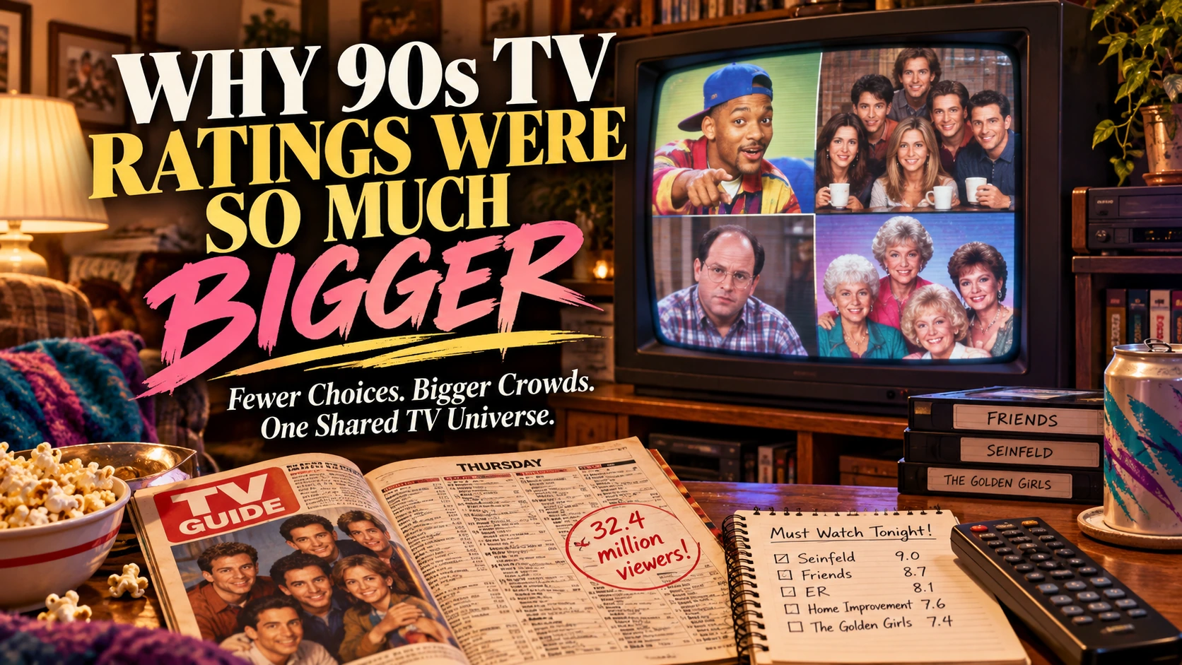 Why 90s TV ratings were so much bigger than TV ratings today