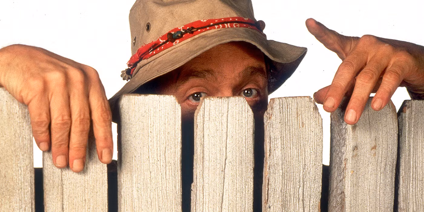 Wilson Wilson Jr. behind the backyard fence on Home Improvement
