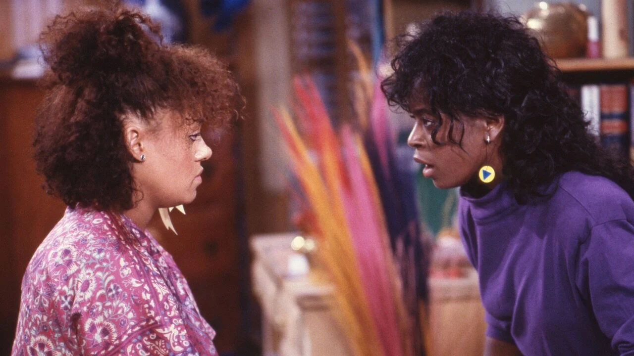 A Different World episode still from a serious social-issues storyline