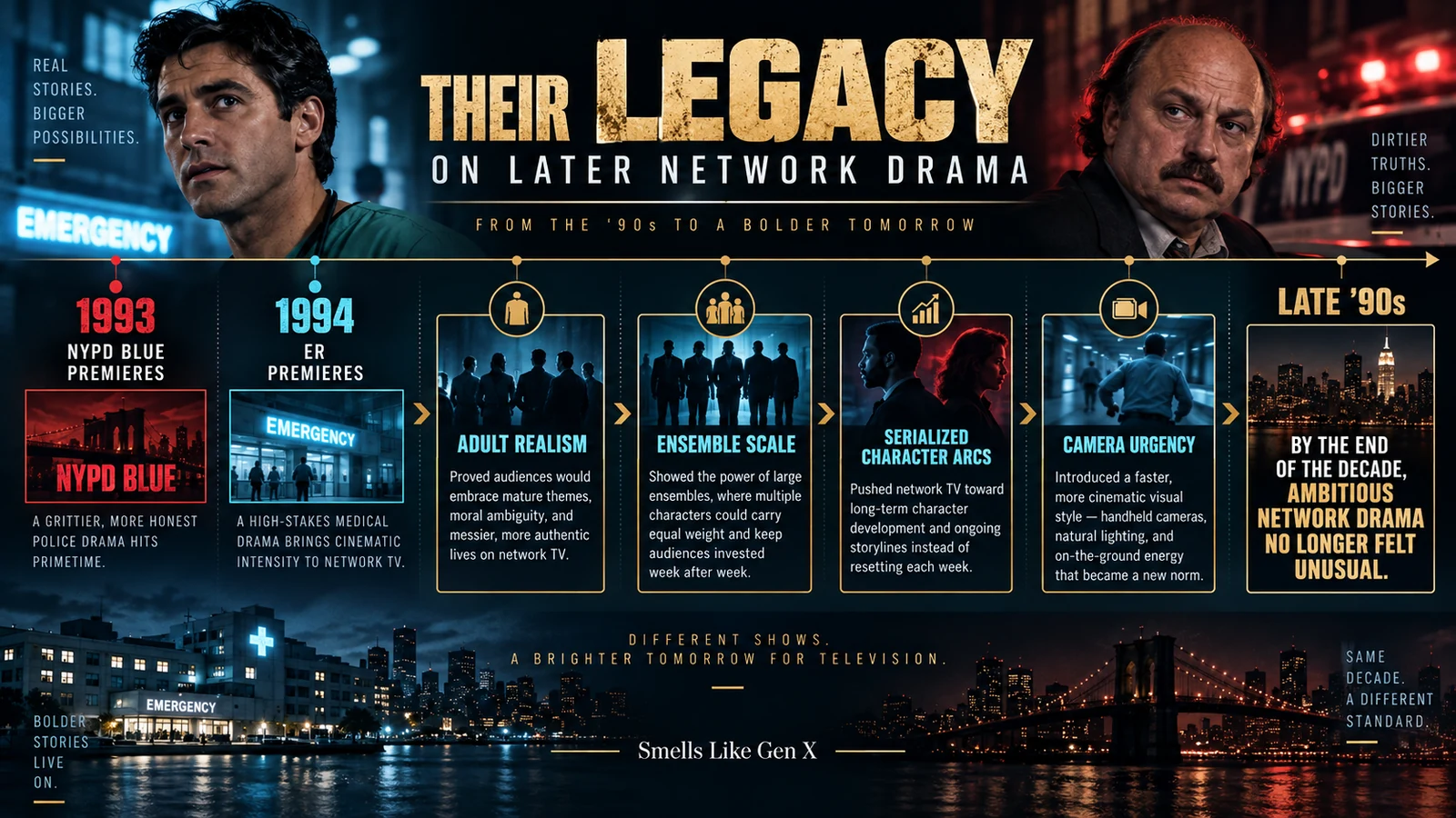 ER and NYPD Blue network drama legacy timeline