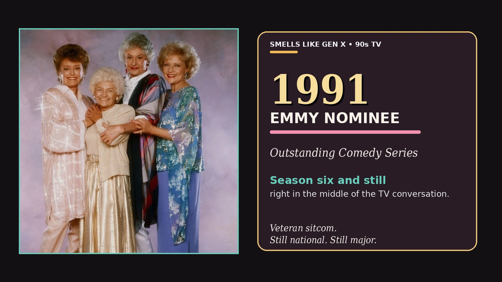 Golden girls 1991 emmy card