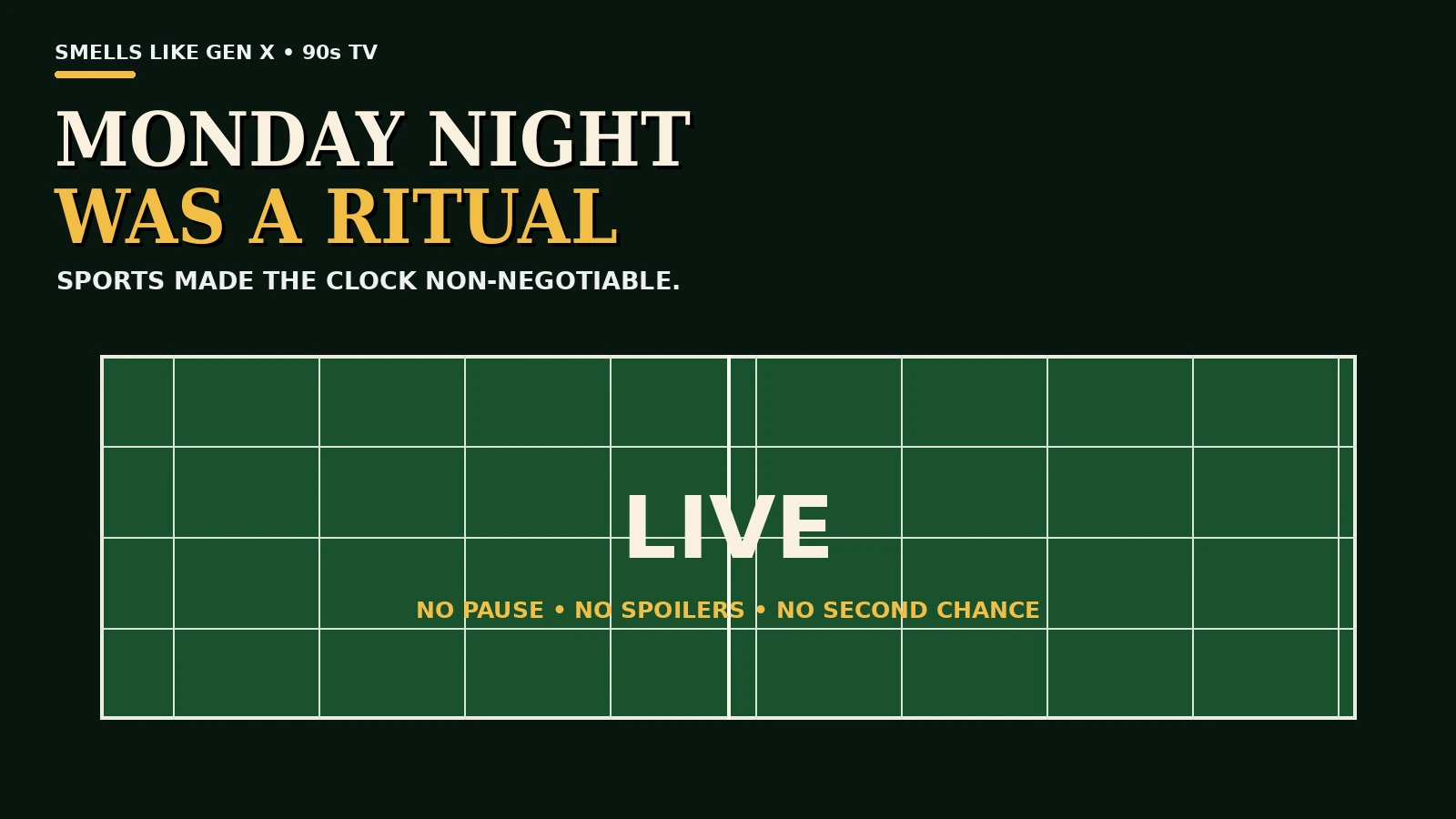 Mnf appointment tv ritual