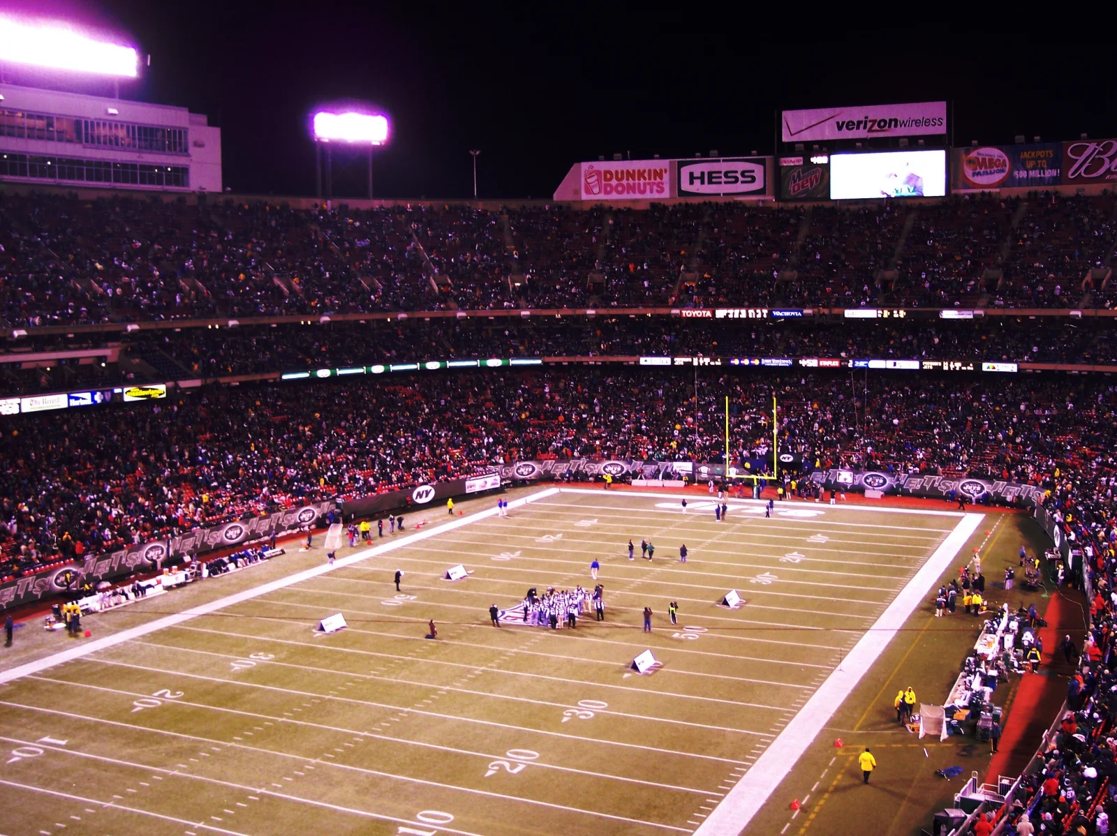 Monday Night Football stadium under the lights in the 1990s