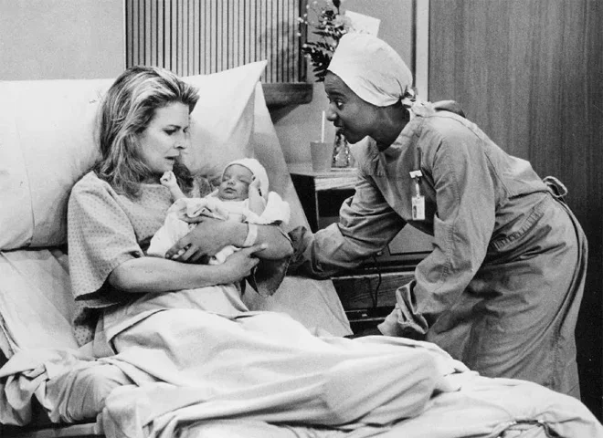 Murphy Brown with baby Avery