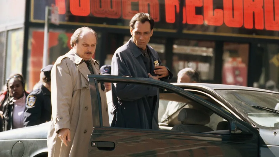 NYPD Blue detectives on a New York street
